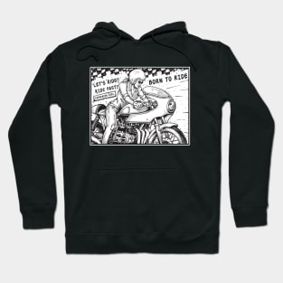 Cafe Racer Girl - Born To Ride Hoodie